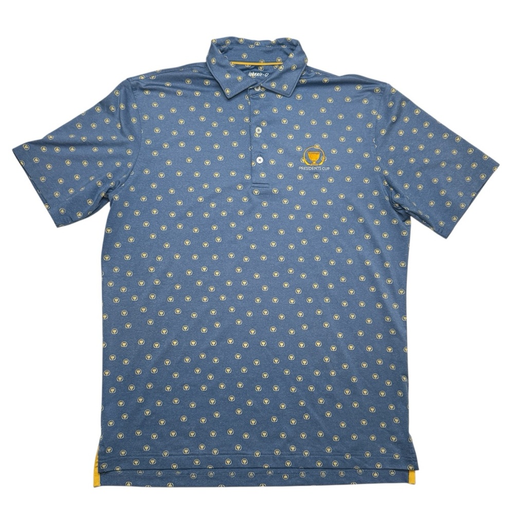 Johnnie-O Presidents Cup Performance Golf Polo Mens Medium Blue